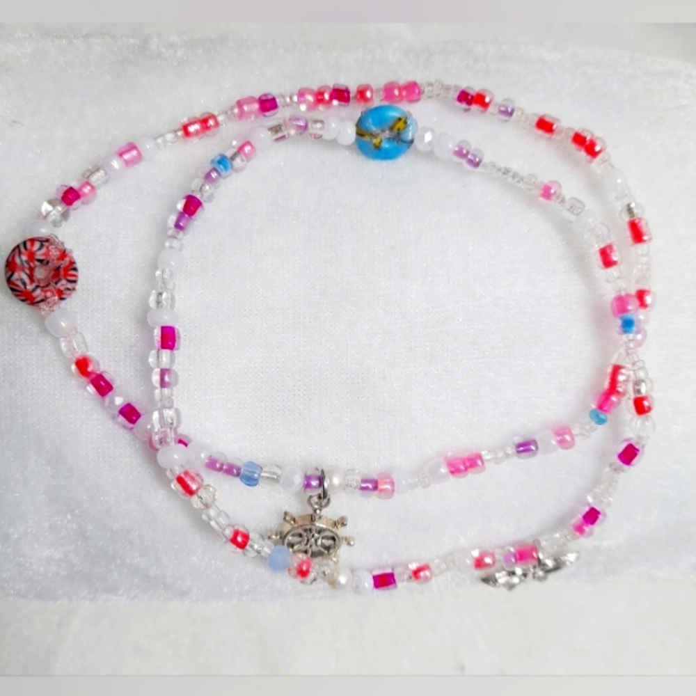 ♥️🏝🔥🌈New 2 anklets $14 handmade